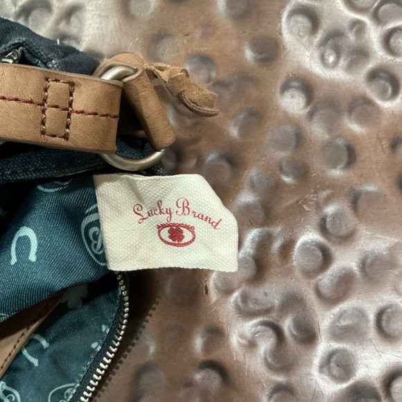 Lucky Brand Canvas Embroidered Purse, Y2K, Blue - Picture 9 of 13